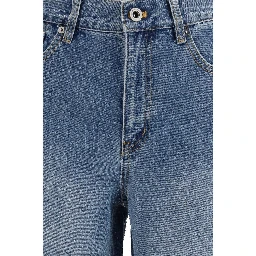 بنطلون جينز أزرق قطني بقصة مستقيمة