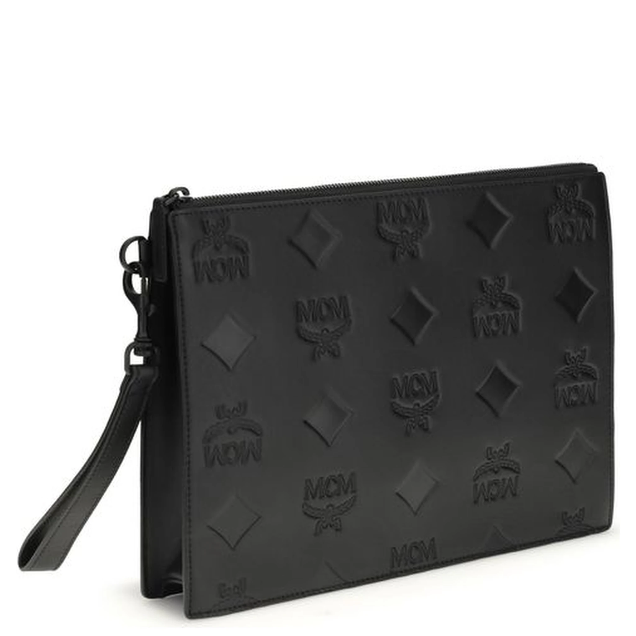 Black Calf Leather Bos Taurus Clutch Bag