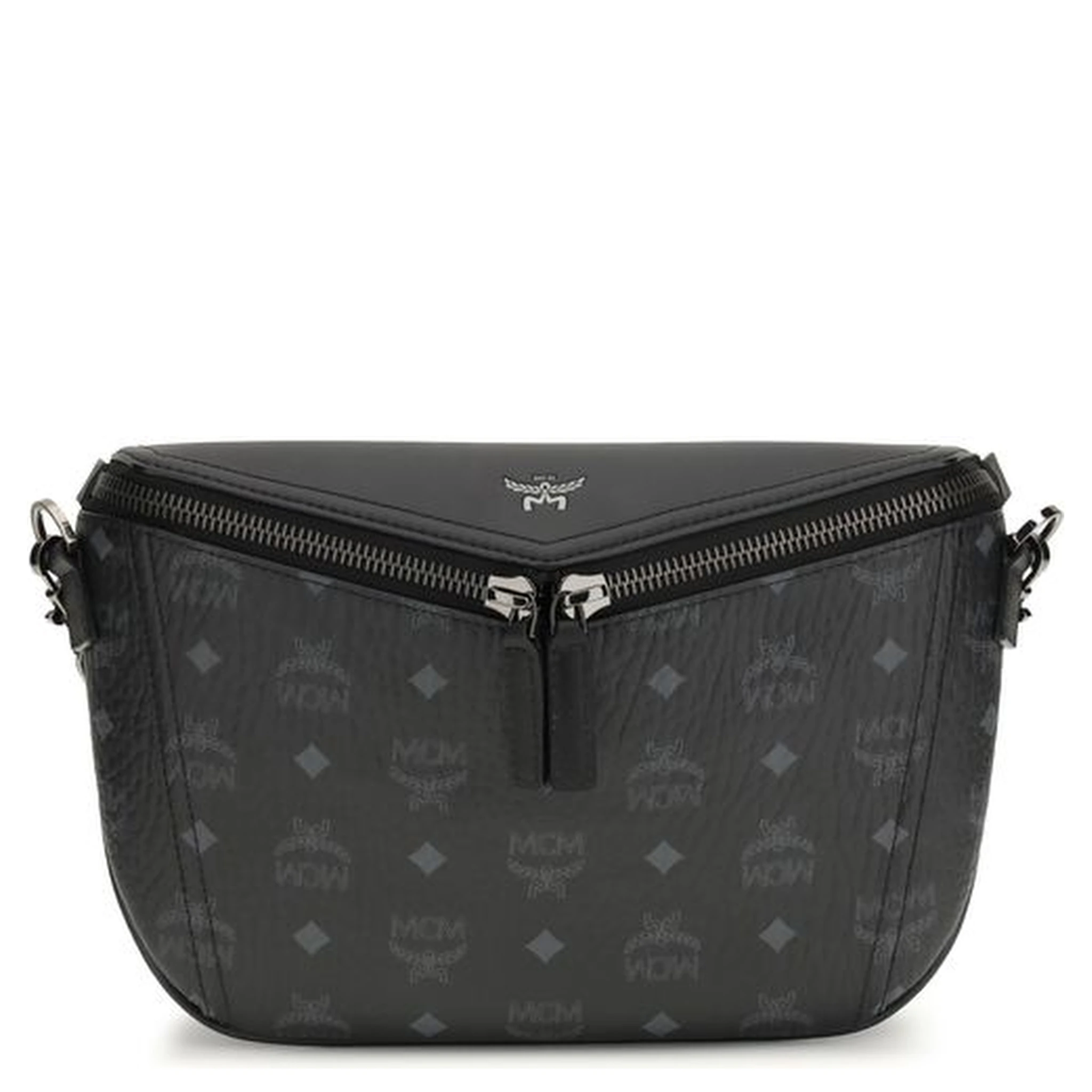 حقيبة كتف بوس توروس من جلد العجل الأسود