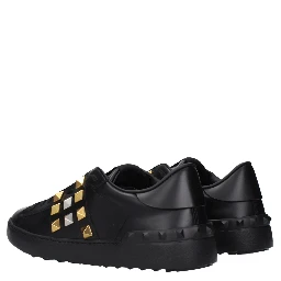 Black Leather Sneakers