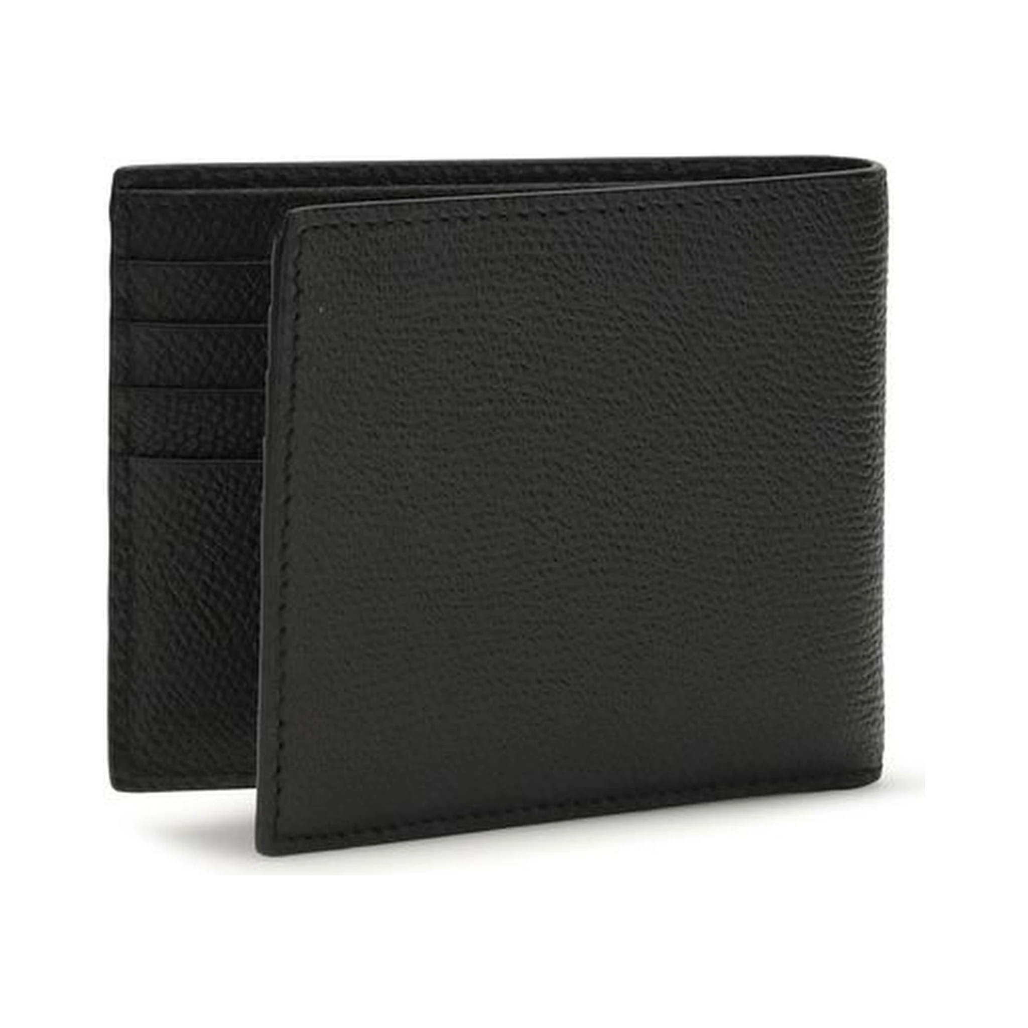 محفظة بوس توروس من جلد العجل الأسود