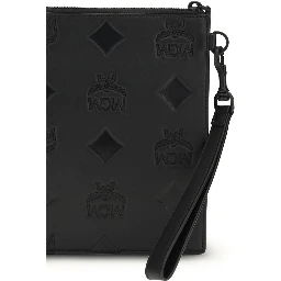 Black Calf Leather Bos Taurus Clutch Bag