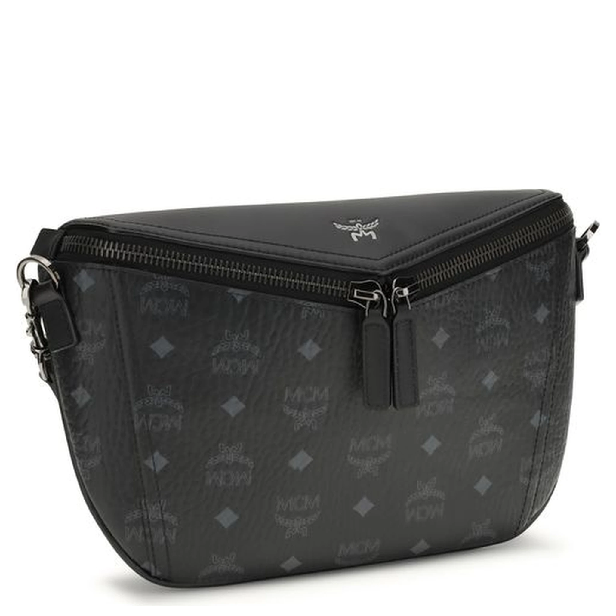 حقيبة كتف بوس توروس من جلد العجل الأسود