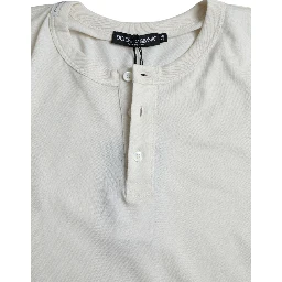 White Cotton Long Sleeve T-Shirt