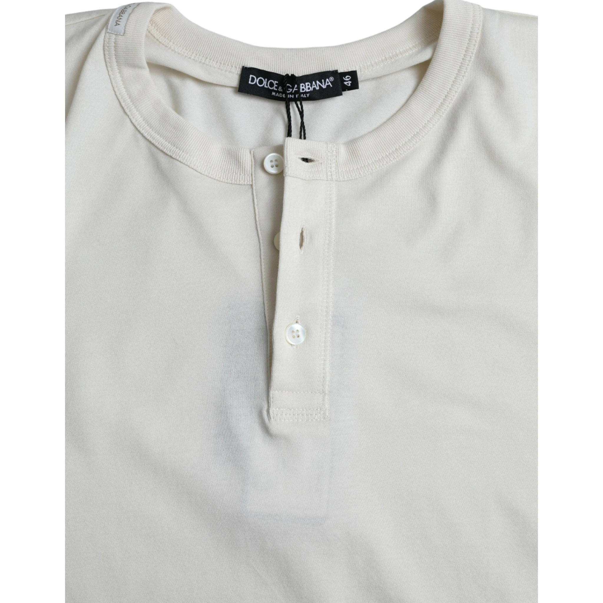 White Cotton Long Sleeve T-Shirt