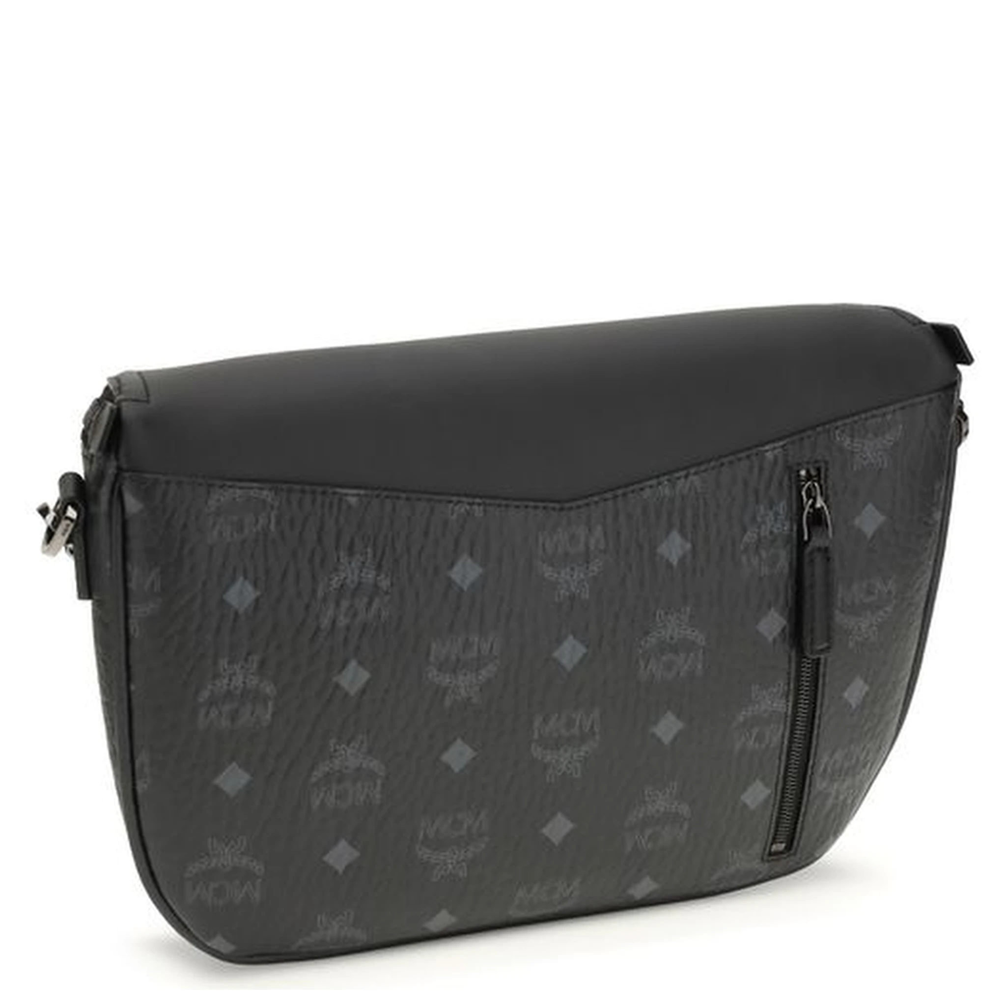 حقيبة كتف بوس توروس من جلد العجل الأسود