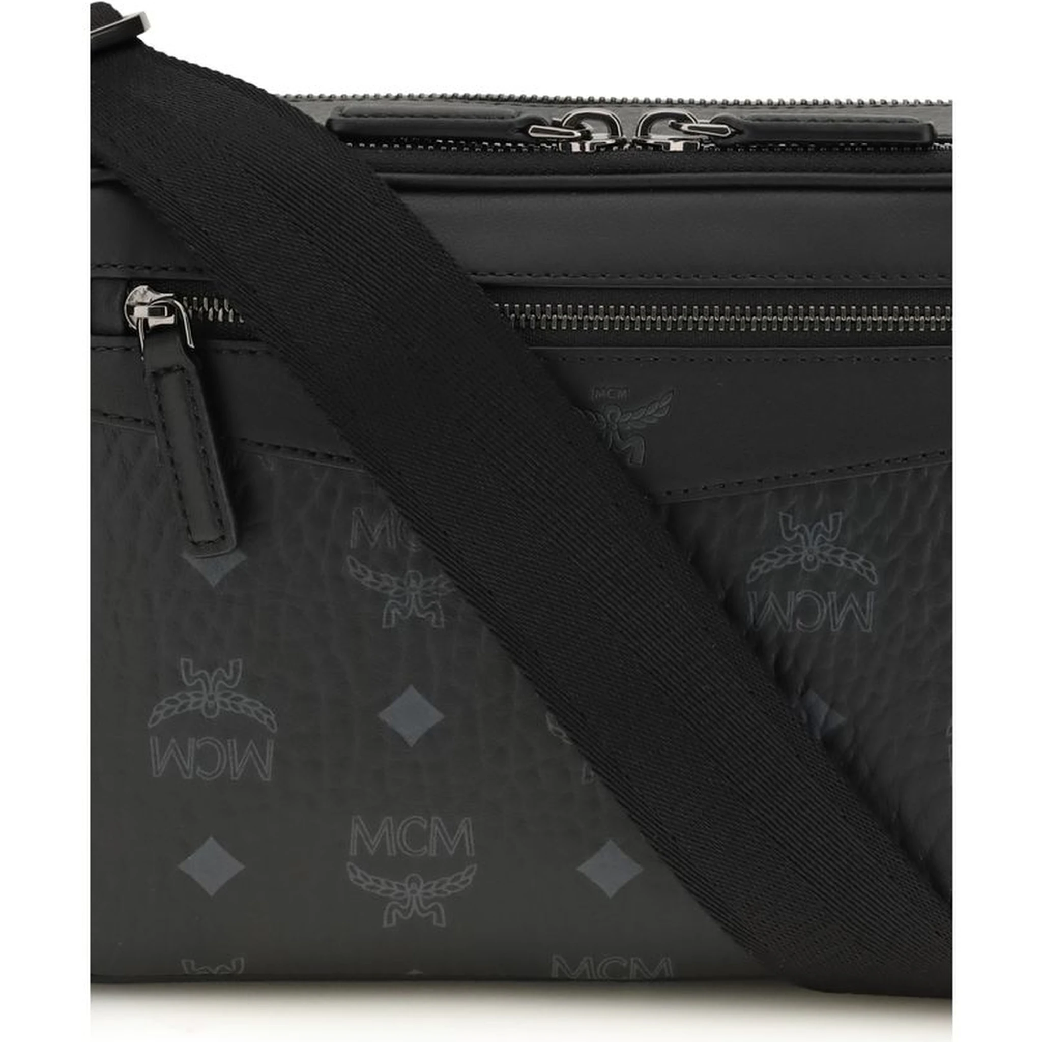 Black Fabric Shoulder Bag