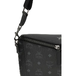 حقيبة كتف بوس توروس من جلد العجل الأسود