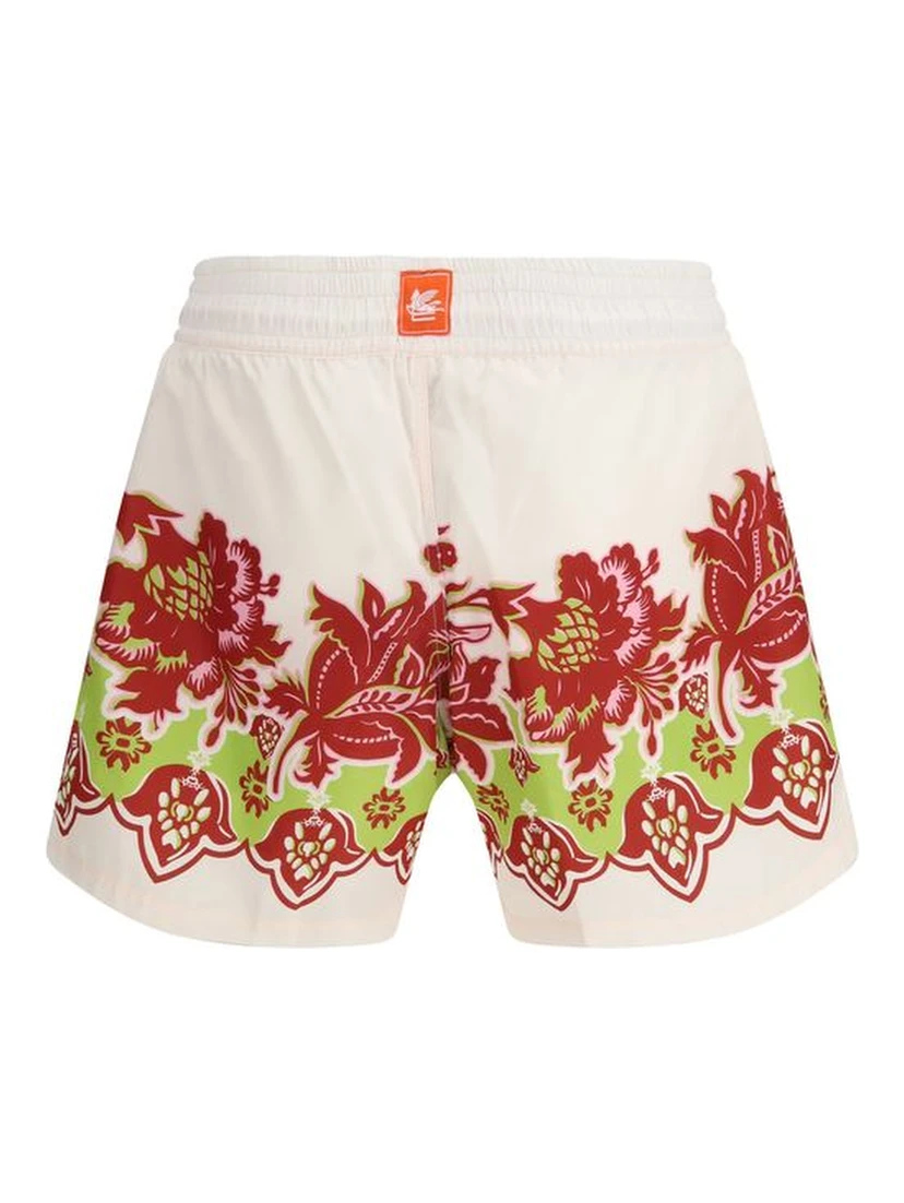 Multicolor Polyester Shorts