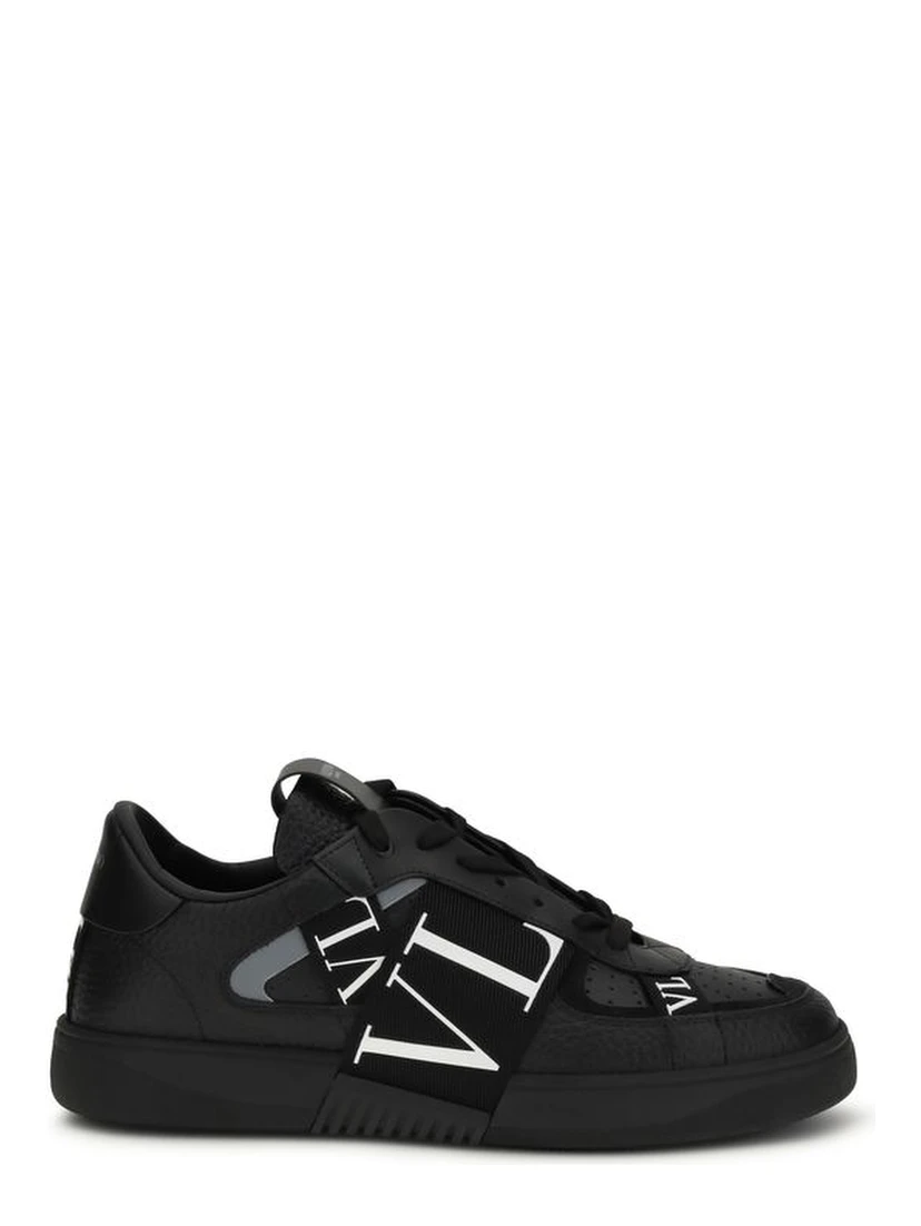 Black Calf Leather Bos Taurus Low Top Sneakers