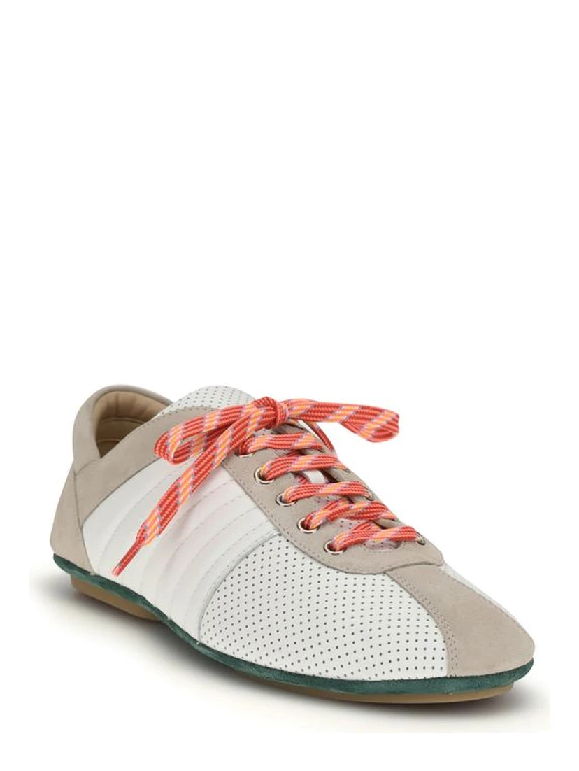 Multicolor Suede Leather Low Top Sneakers