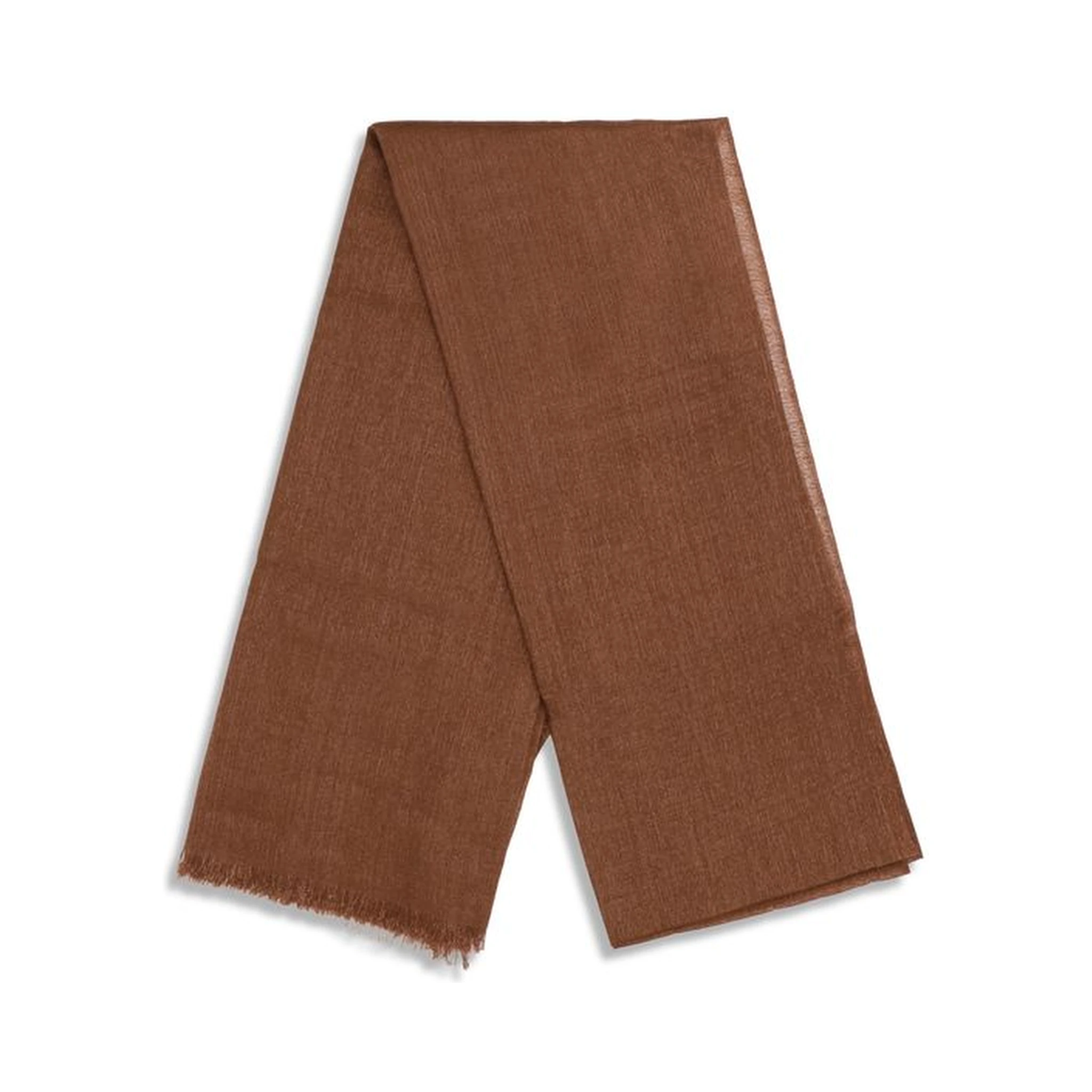 وشاح بني من الكشمير