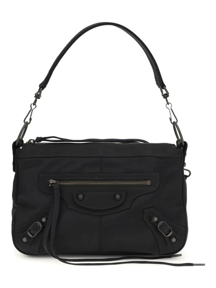 Black Polyamide Shoulder Bag