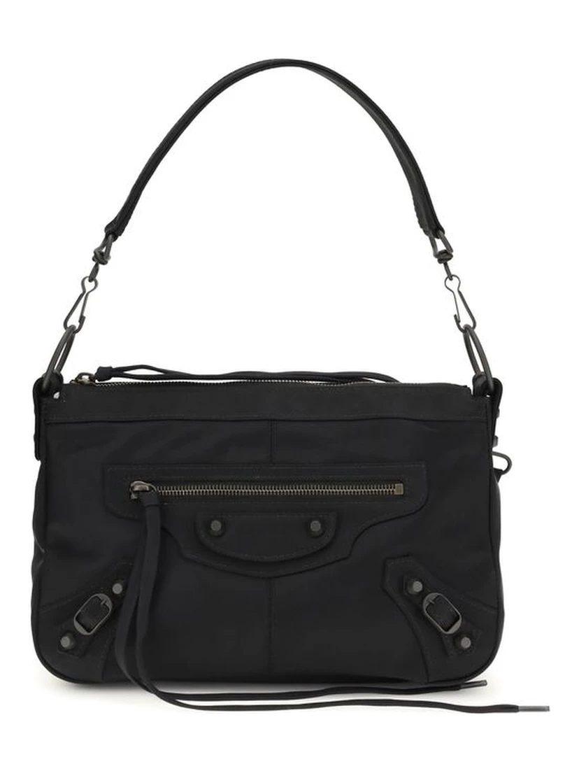 Black Polyamide Shoulder Bag