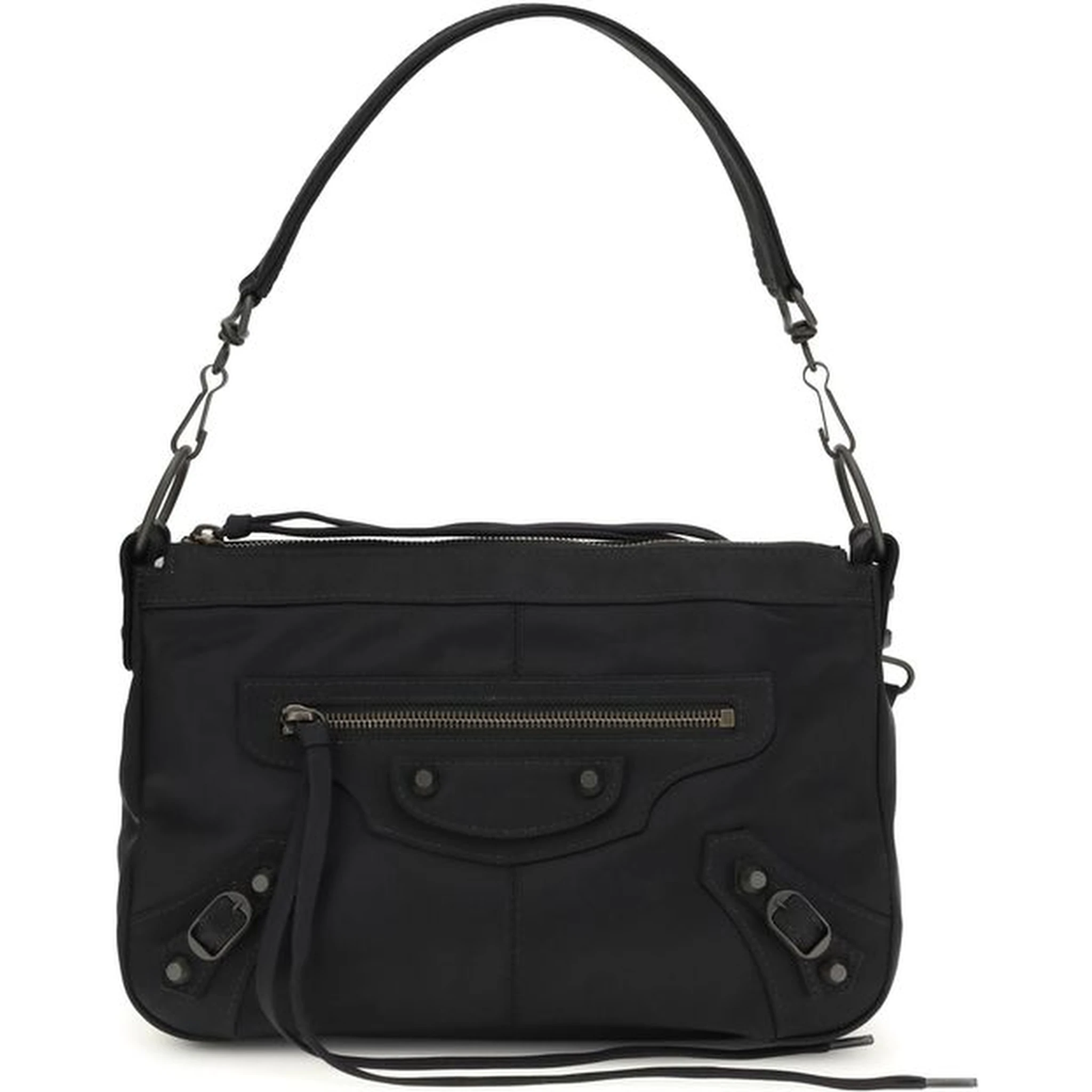 Black Polyamide Shoulder Bag