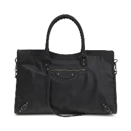 حقيبة كتف سوداء من البولياميد