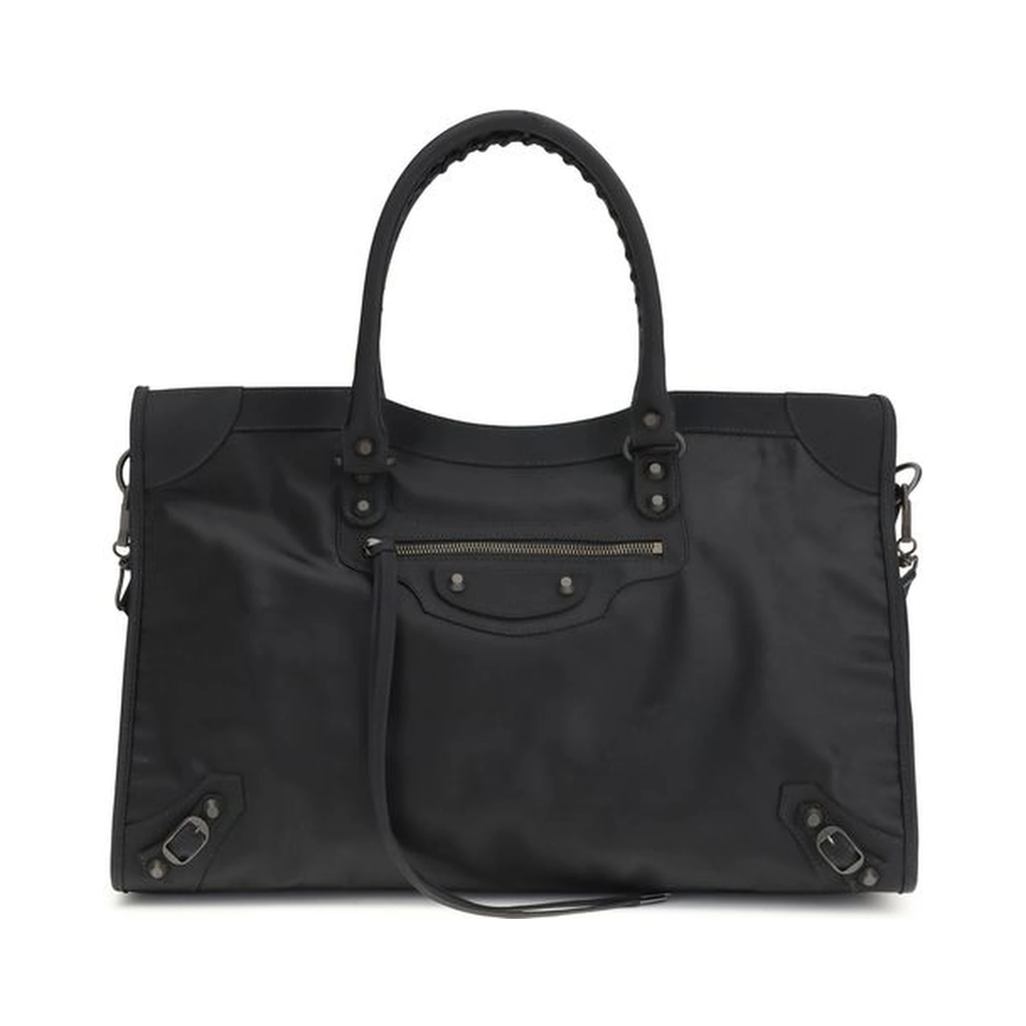 حقيبة كتف سوداء من البولياميد