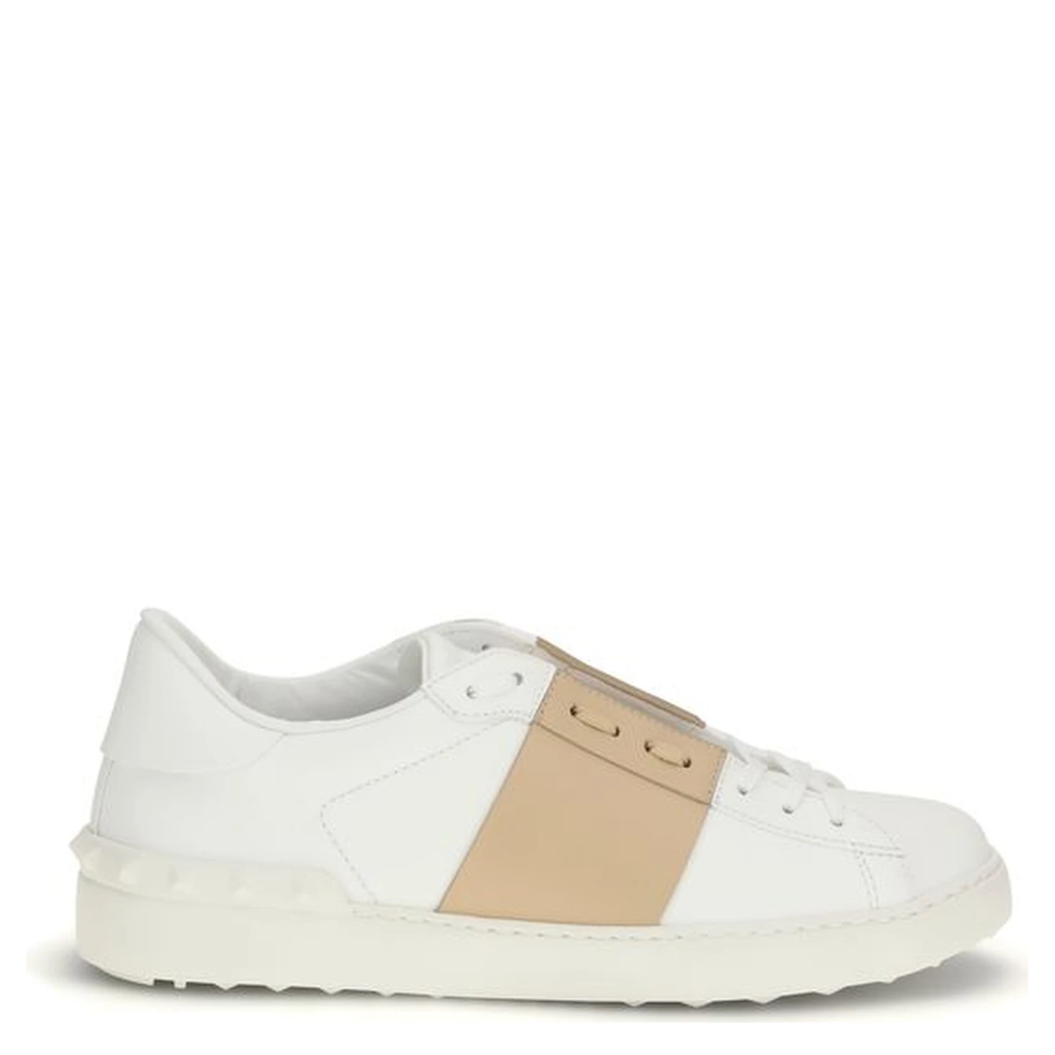 White Calf Leather Bos Taurus Low Top Sneakers