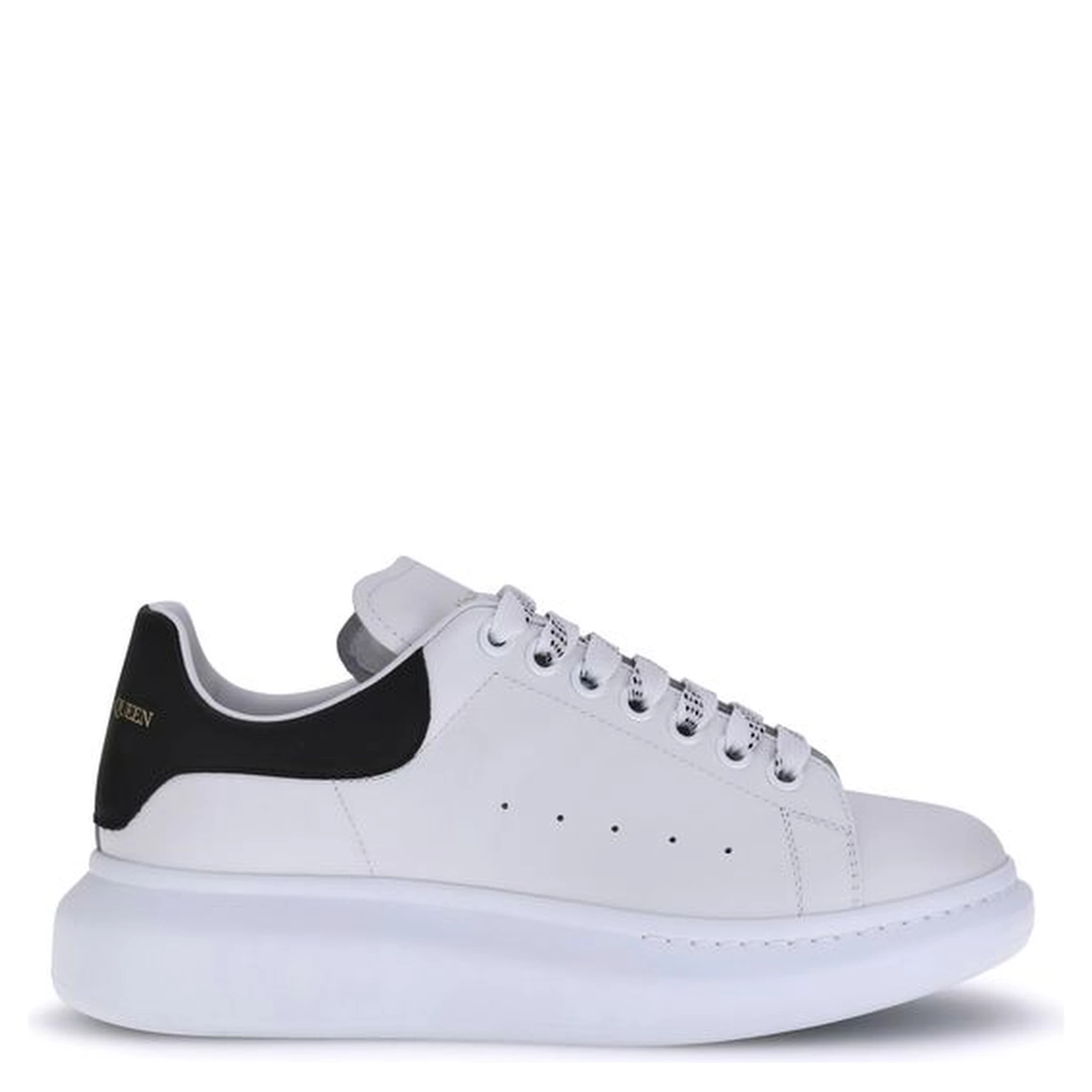 White Calf Leather Bos Taurus Platform Sneakers
