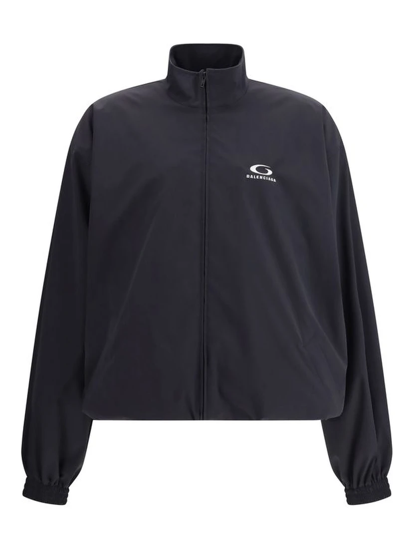 Black Polyester Shell Jacket