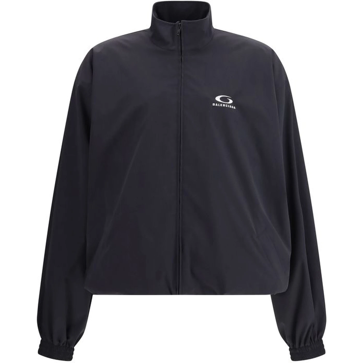 Black Polyester Shell Jacket