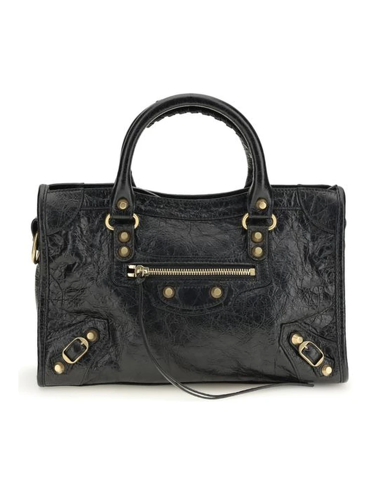 Black Lamb Leather Shoulder Bag