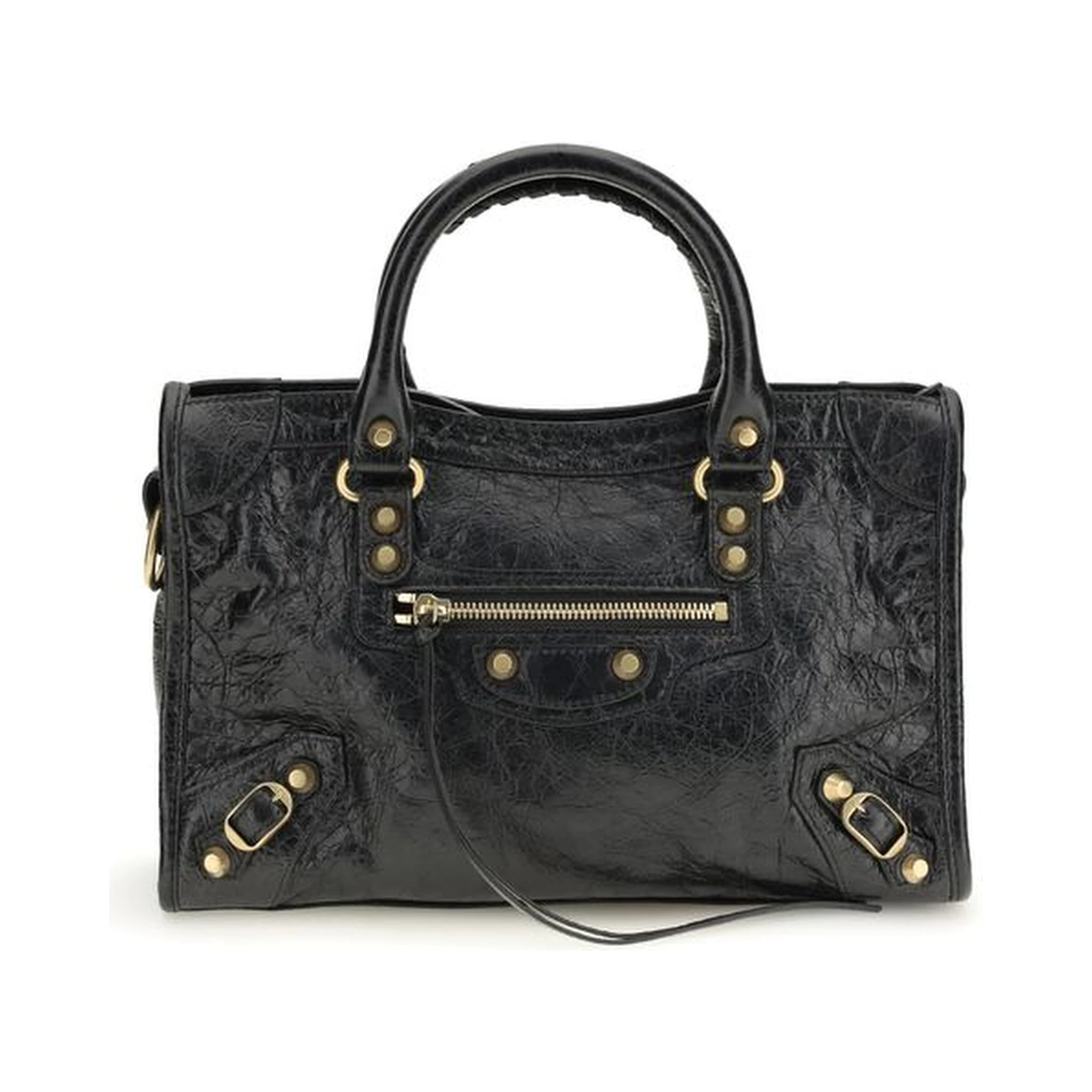 Black Lamb Leather Shoulder Bag