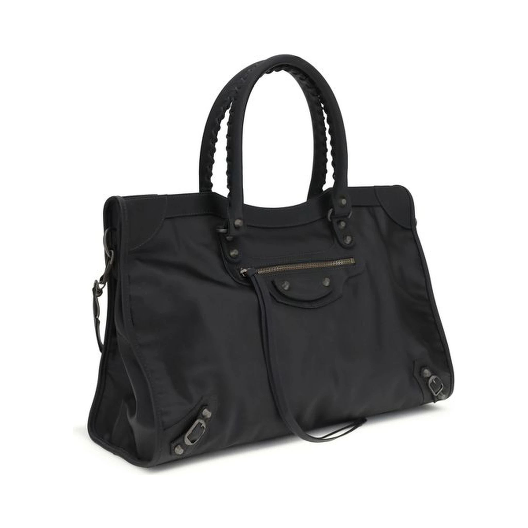 حقيبة كتف سوداء من البولياميد