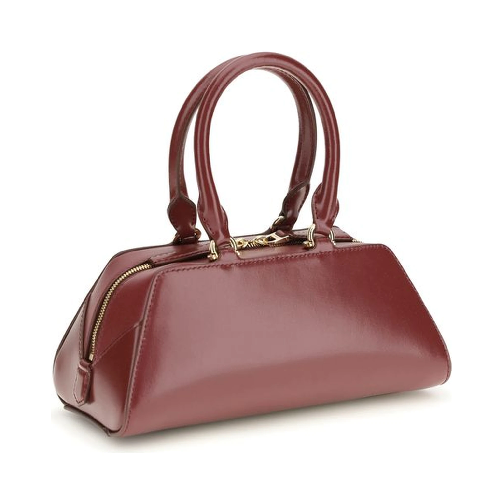 Bordeaux Calf Leather Bos Taurus Shoulder Bag