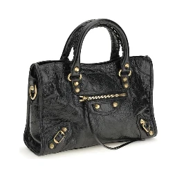 Black Lamb Leather Shoulder Bag