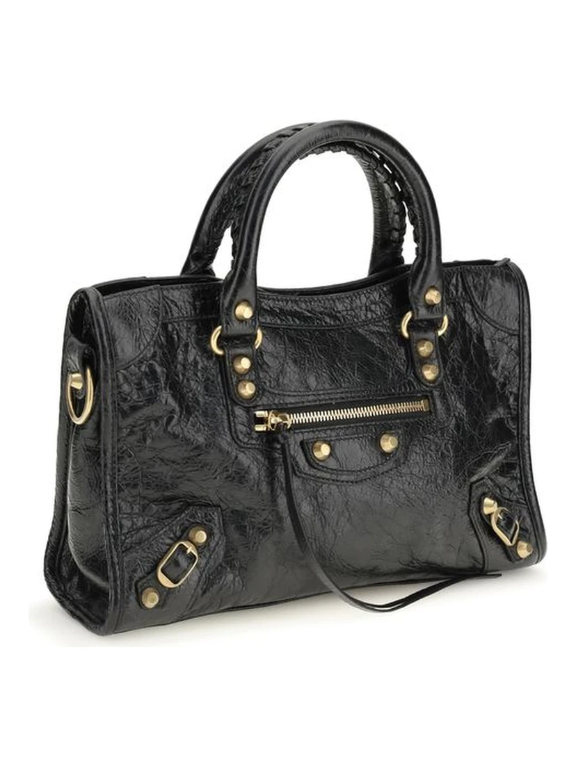Black Lamb Leather Shoulder Bag