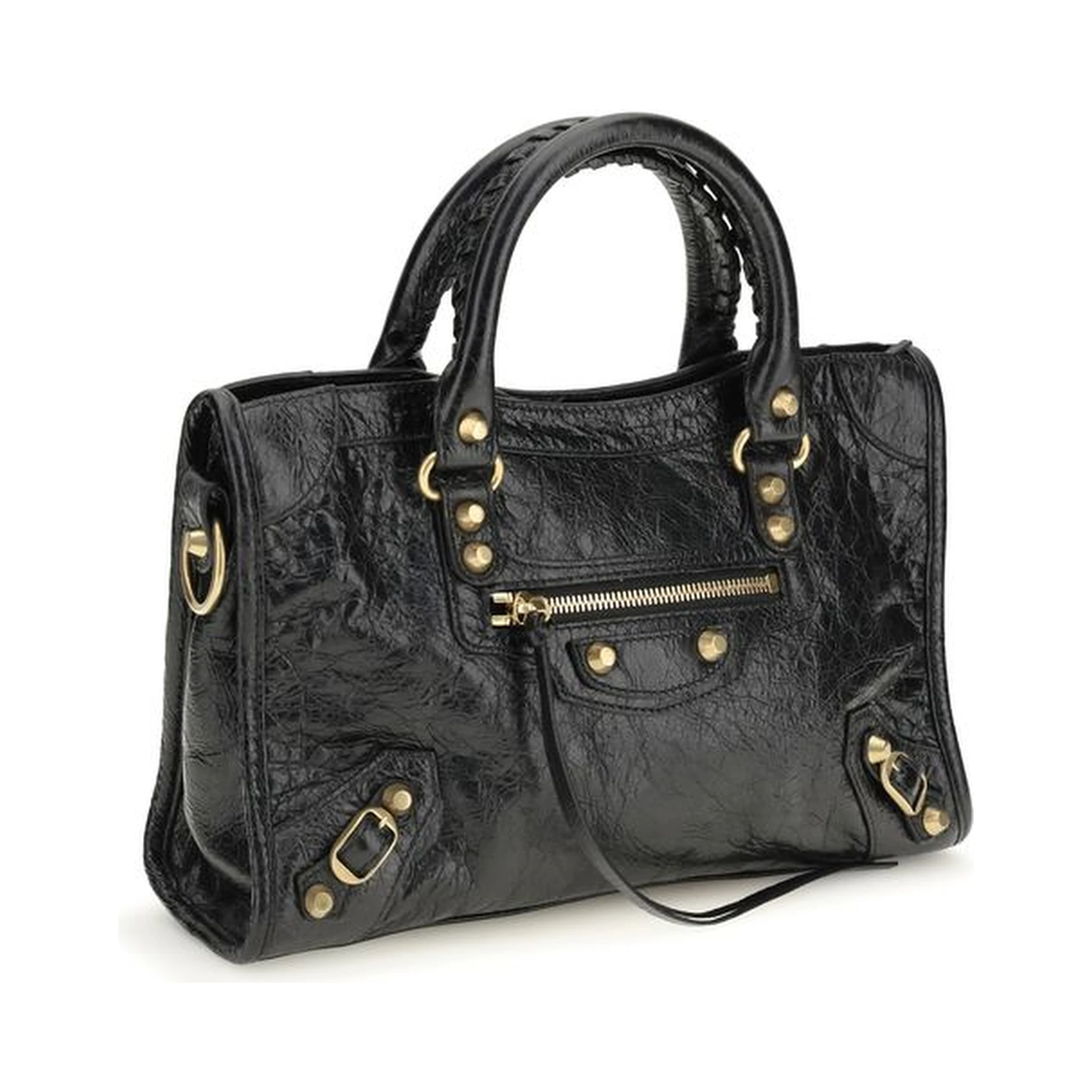 Black Lamb Leather Shoulder Bag