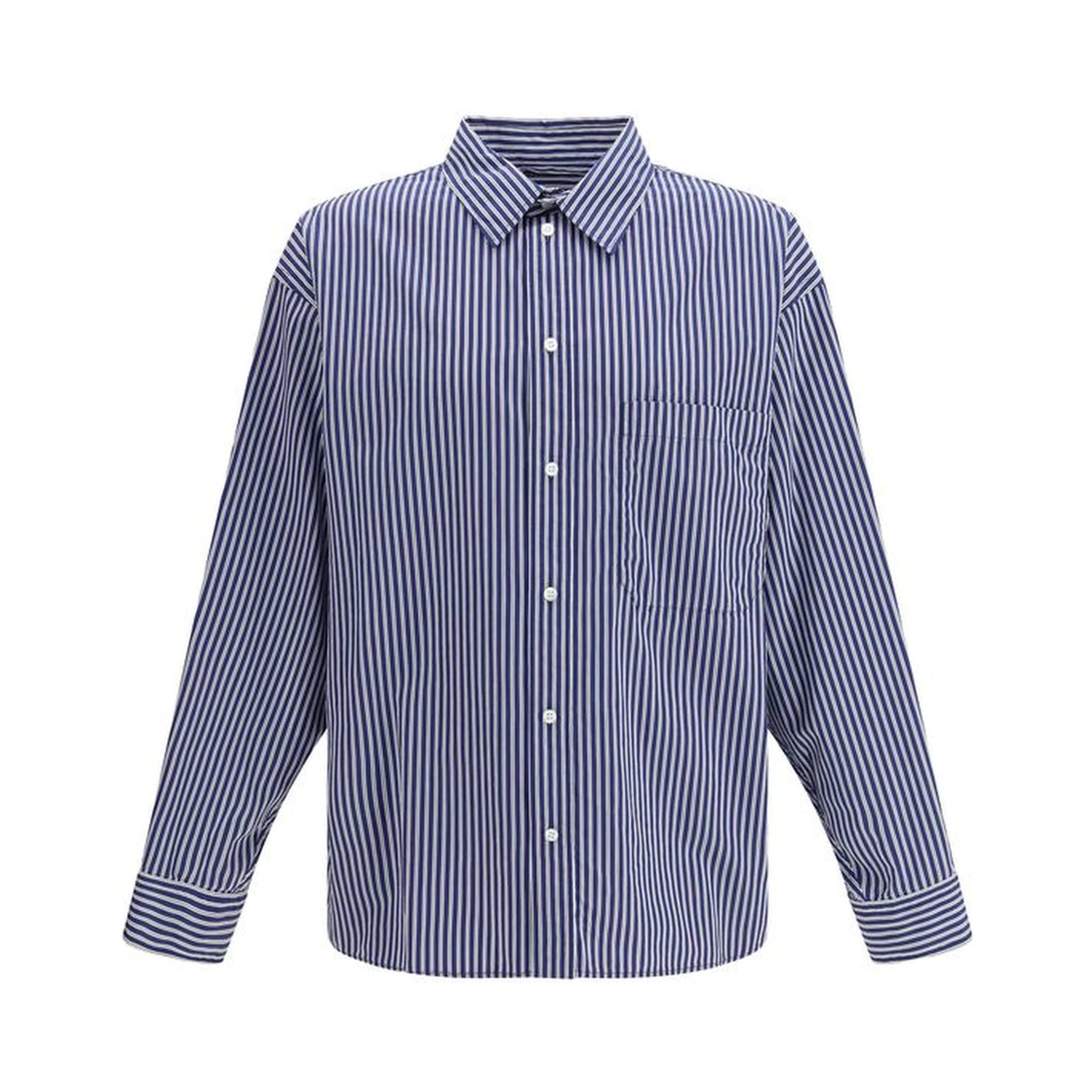 Blue Cotton Pattern Shirt
