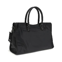 حقيبة كتف سوداء من البولياميد