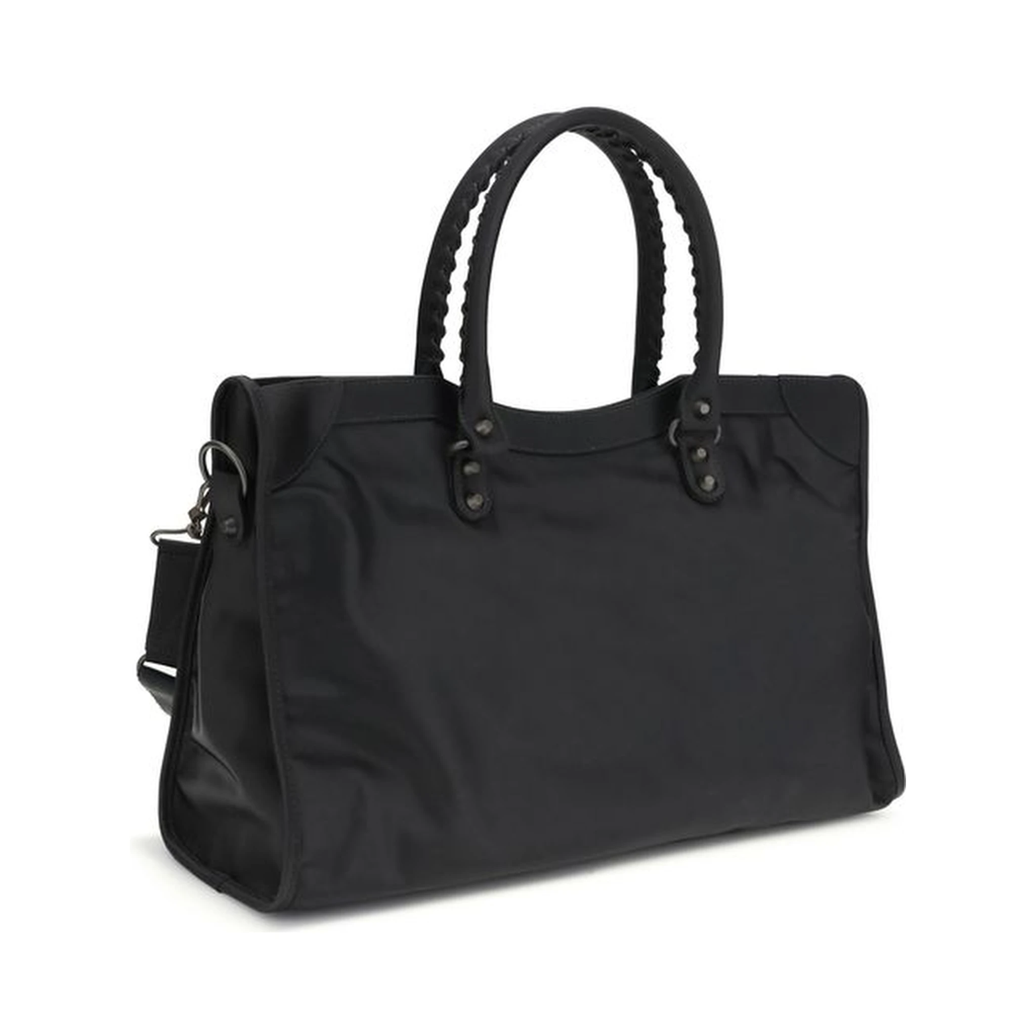 حقيبة كتف سوداء من البولياميد