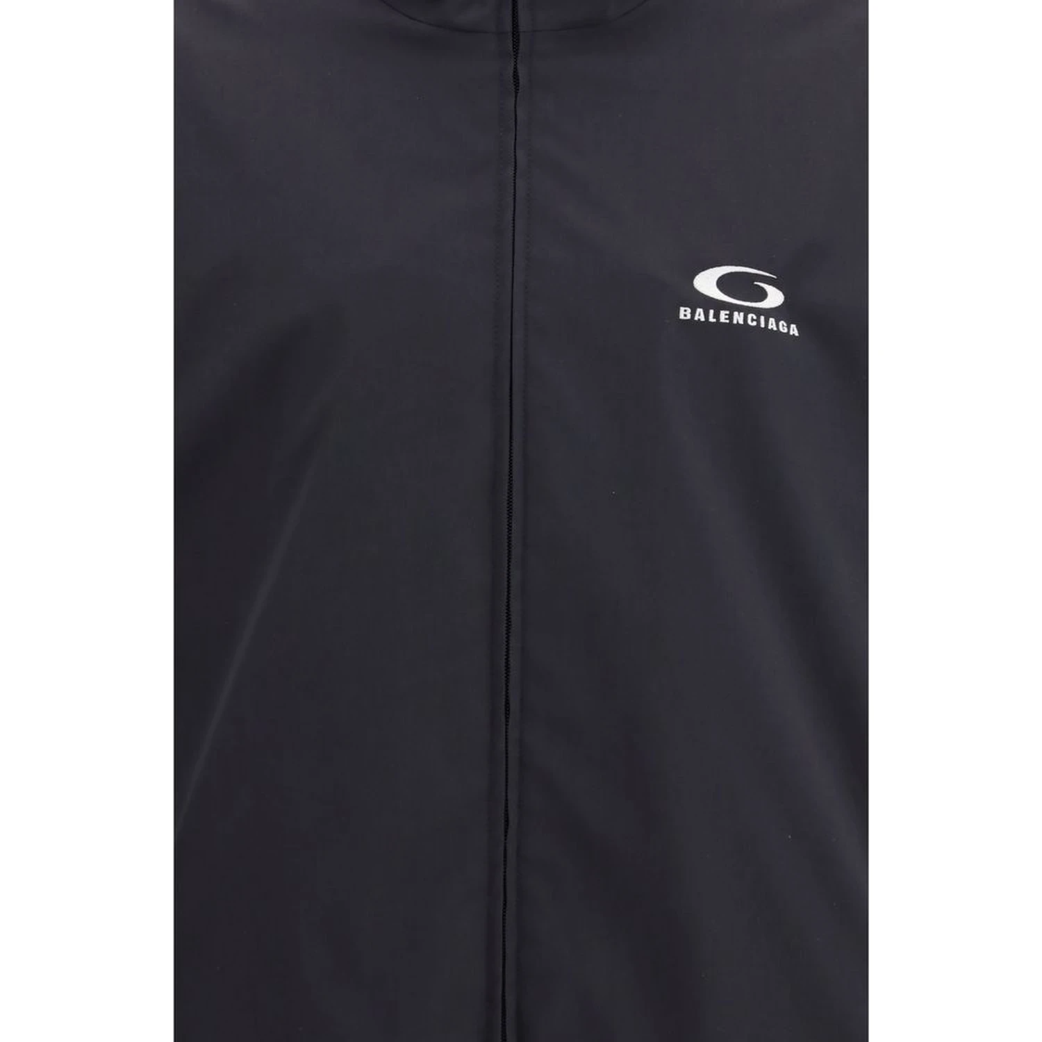 Black Polyester Shell Jacket