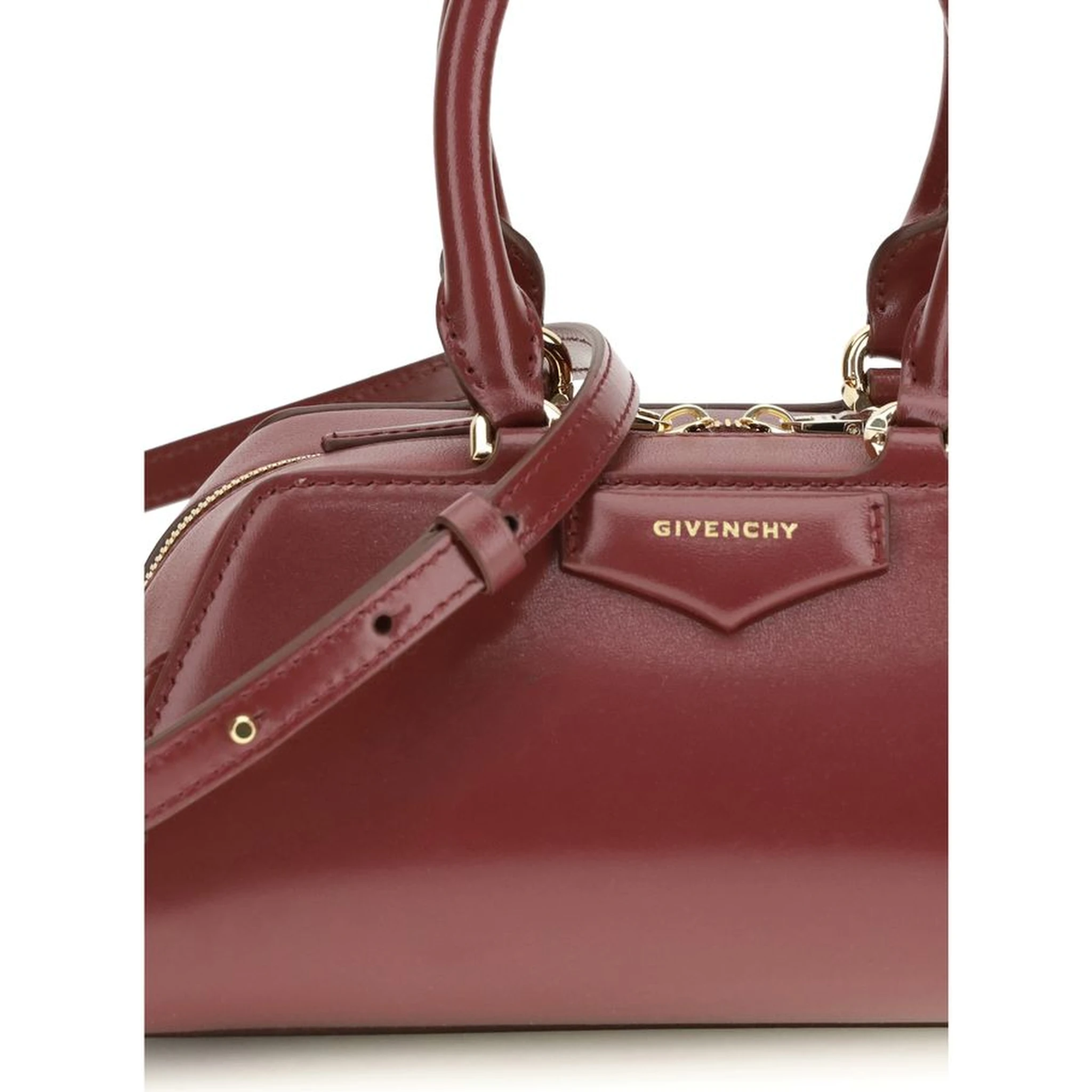 Bordeaux Calf Leather Bos Taurus Shoulder Bag