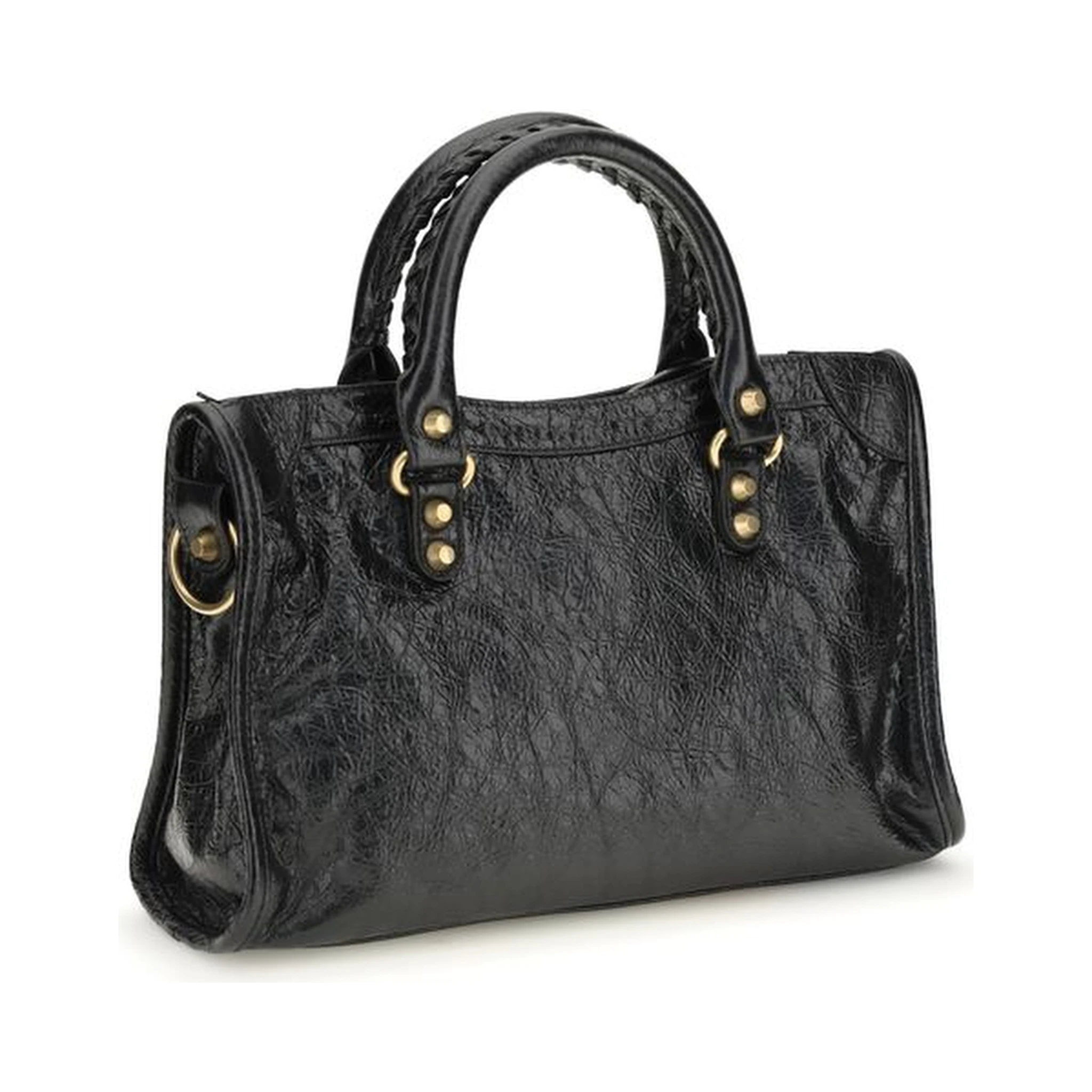 Black Lamb Leather Shoulder Bag