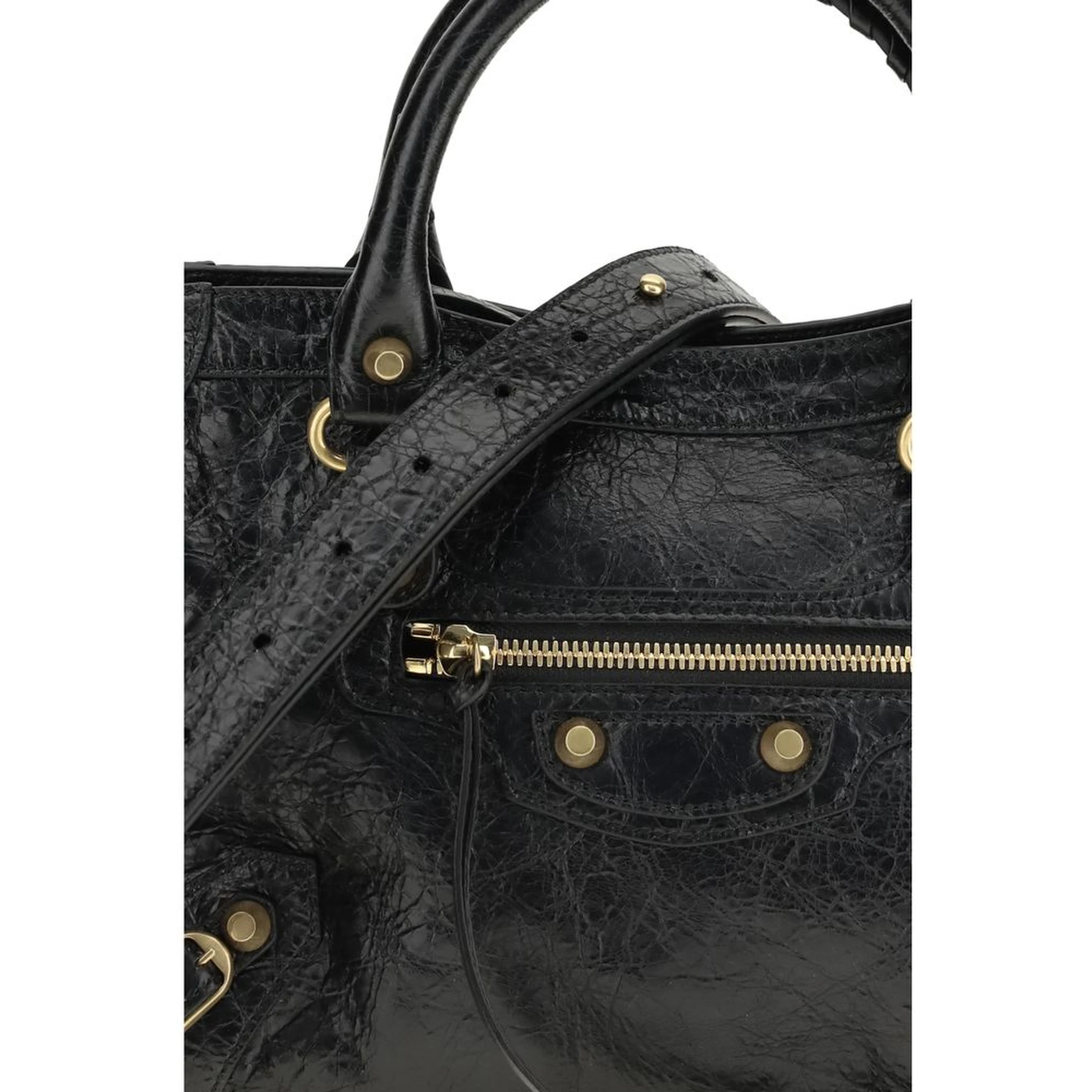 Black Lamb Leather Shoulder Bag