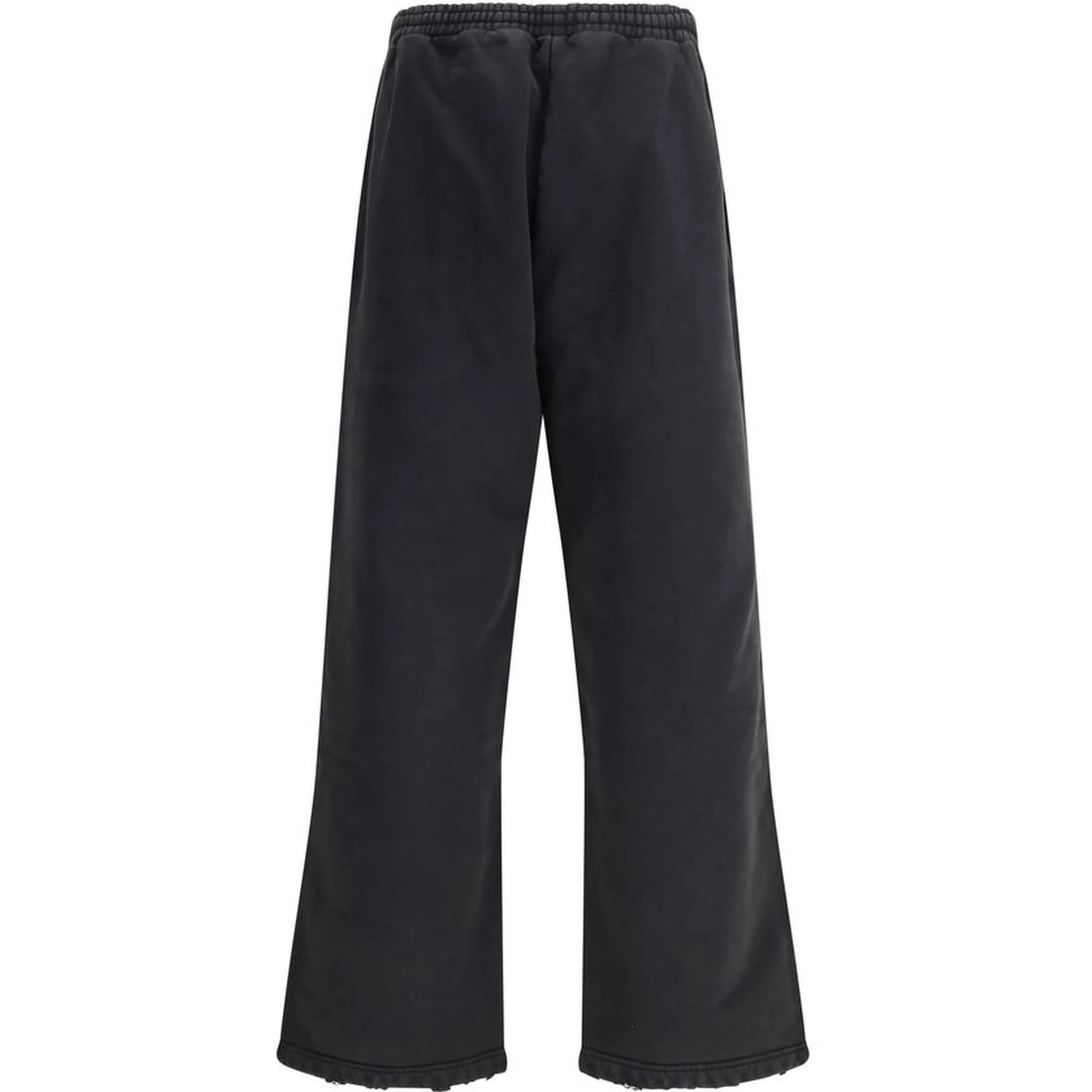 Black Cotton Casual Pants