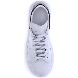 White Calf Leather Bos Taurus Platform Sneakers