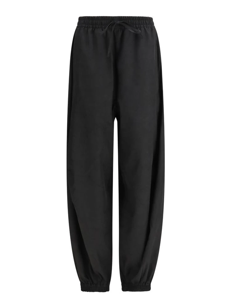Black Polyester Joggers (Workout Pants)