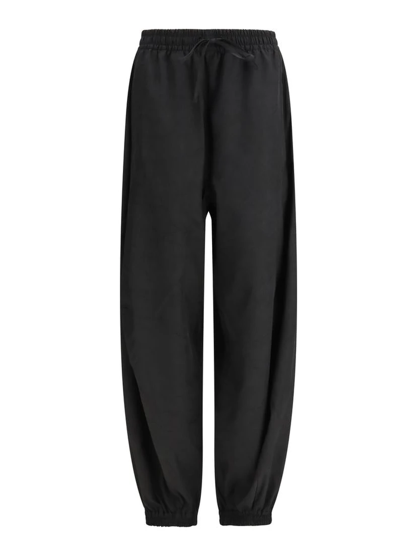 Black Polyester Joggers (Workout Pants)