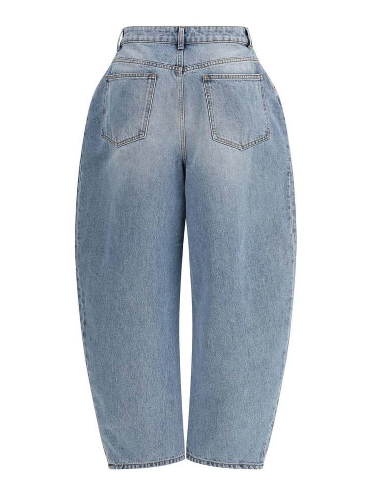 بنطلون جينز أزرق قطني بقصة مستقيمة alternative