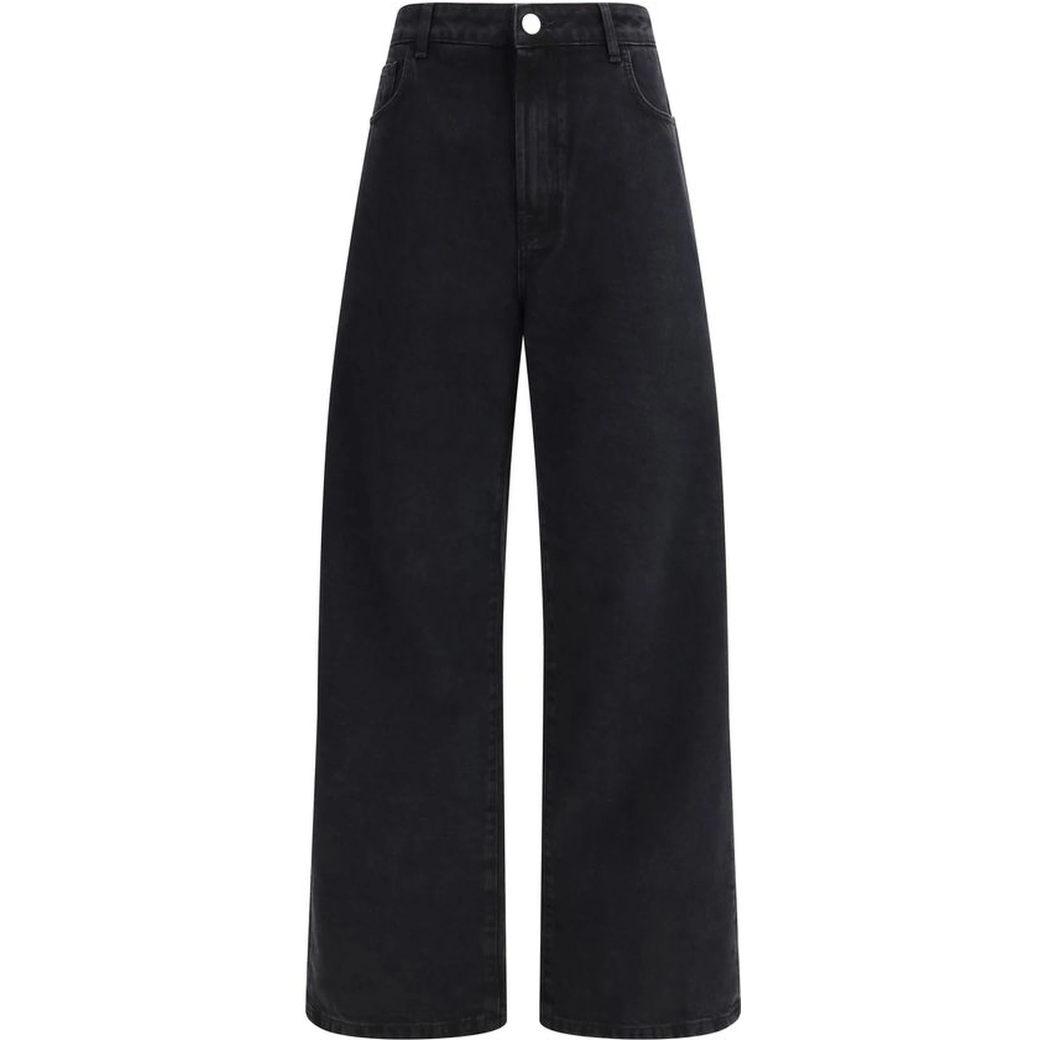 Black Cotton Relaxed Fit Jeans