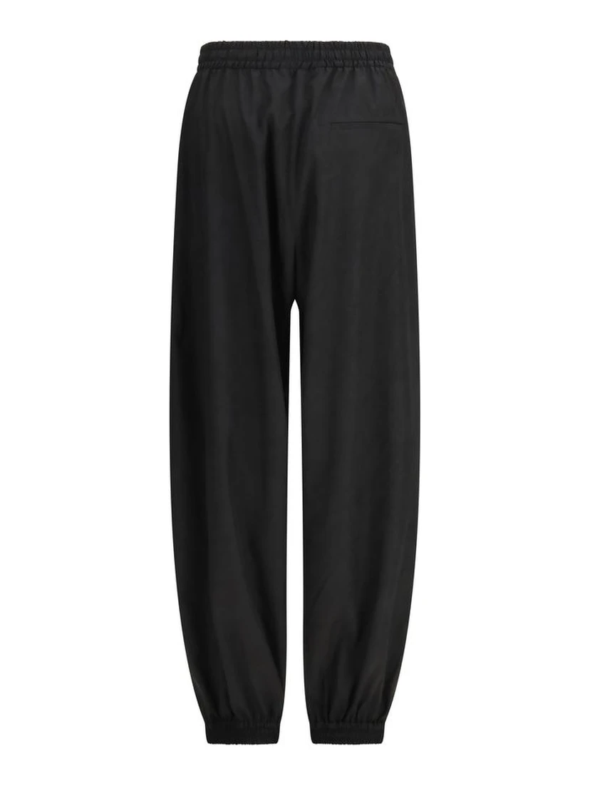 Black Polyester Joggers (Workout Pants)