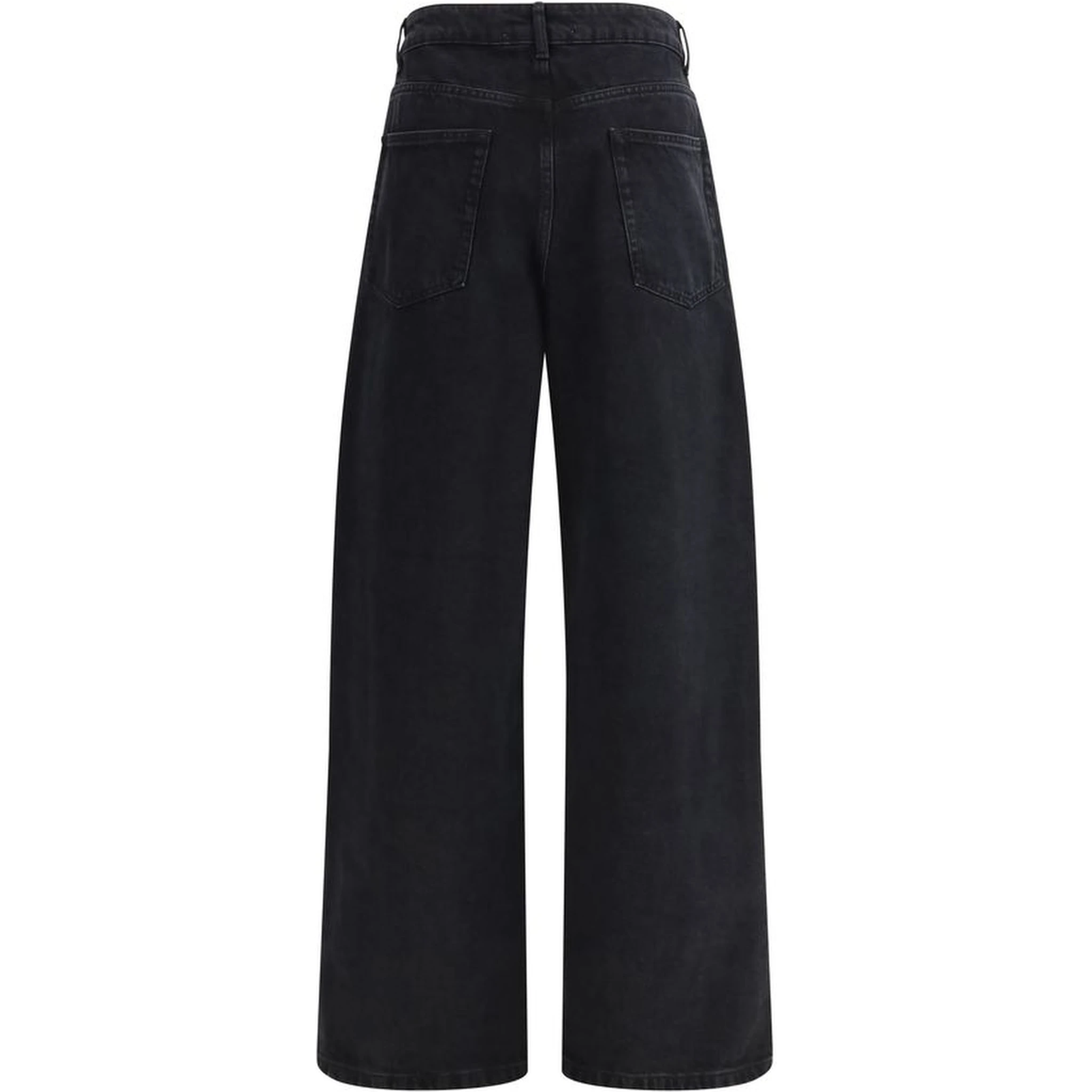 Black Cotton Relaxed Fit Jeans