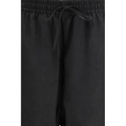 Black Polyester Joggers (Workout Pants)