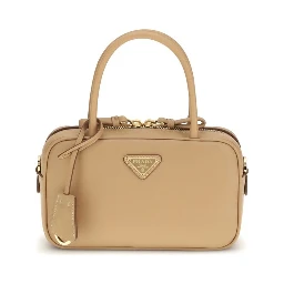 Beige Calf Leather Bos Taurus Handbag