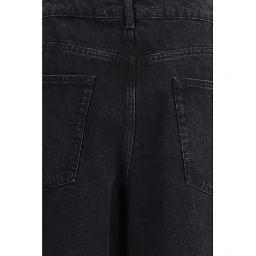 Black Cotton Relaxed Fit Jeans